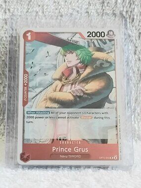 3/$25 Mint Rare One Piece Prince Grus Holo Character Card OP11-013 by Bandai!!